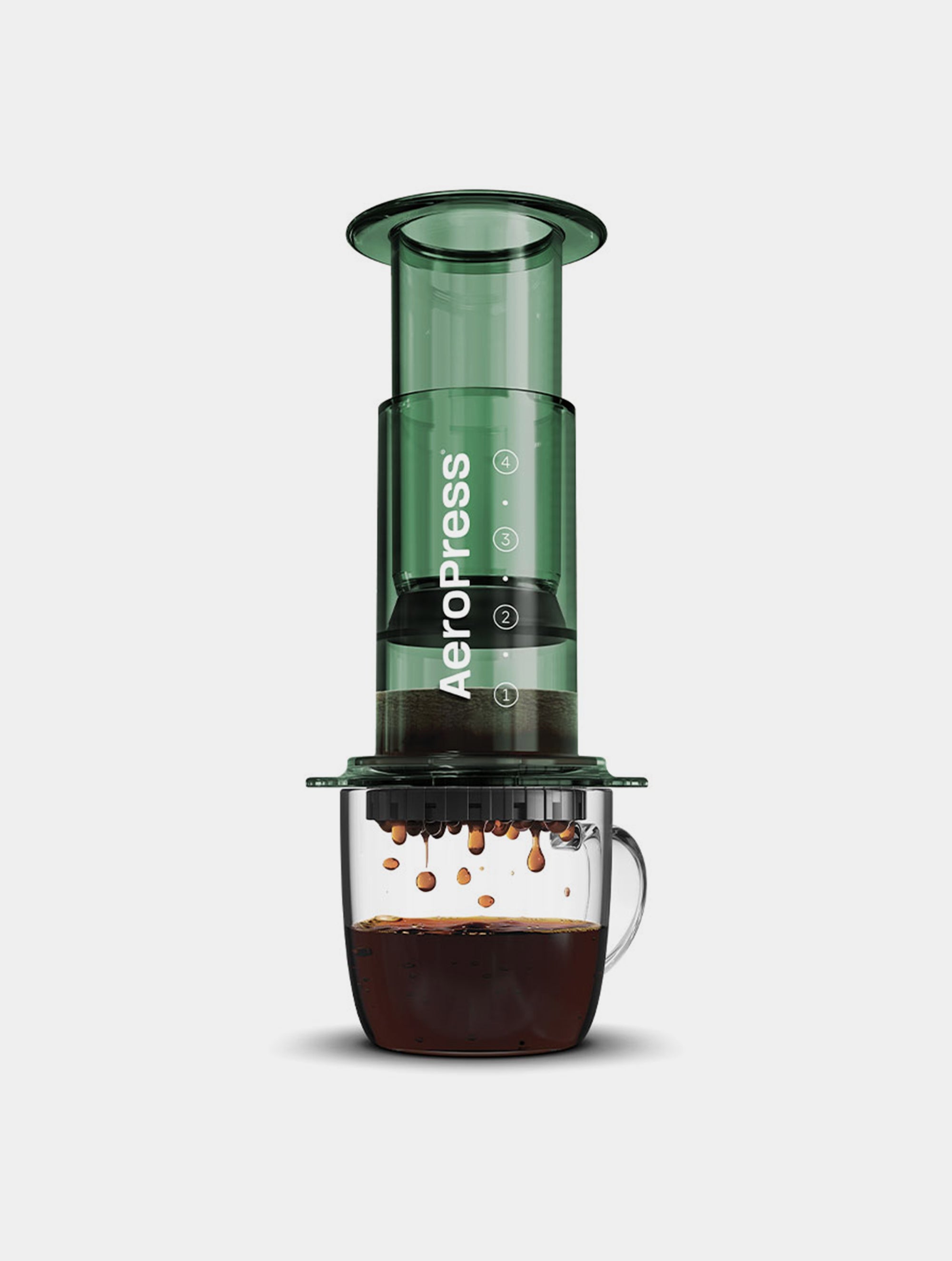 AeroPress Coffee Maker Clear Green