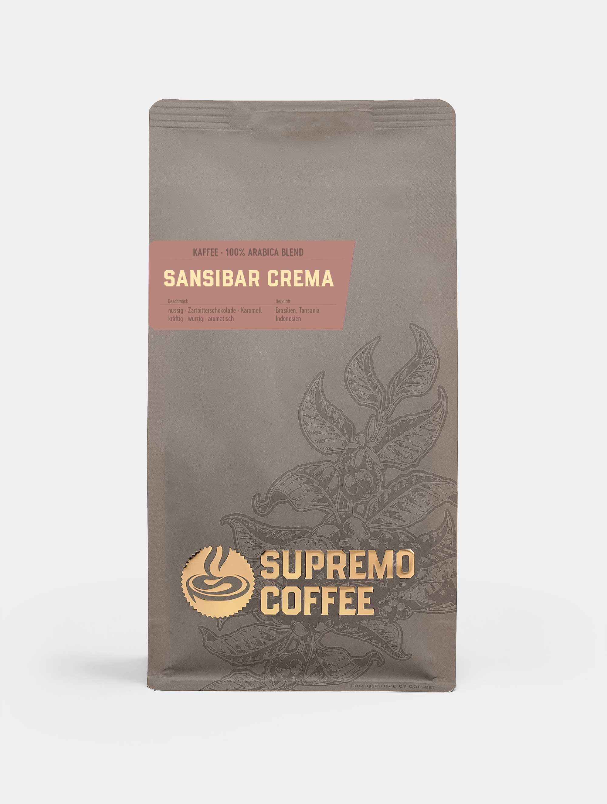 Sansibar Crema, 100% Arabica Blend | SUPREMO Coffee